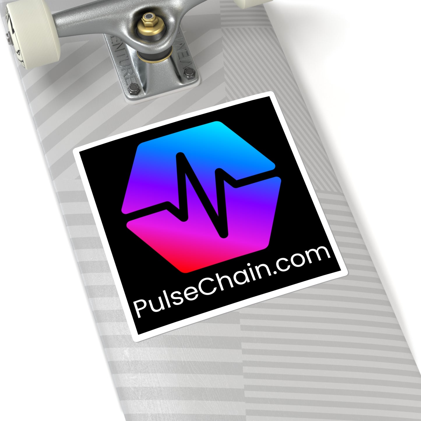 PulseChain.com (Black) | Square Sticker