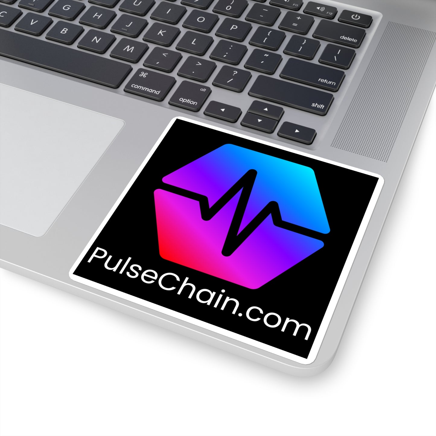 PulseChain.com (Black) | Square Sticker